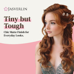 JASVERLIN clip securing curly half-up style for neat, lightweight hold