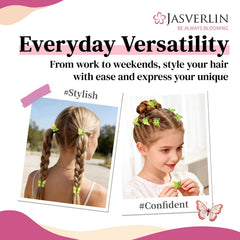JASVERLIN festival hairstyle using clips for colorful Y2K styling