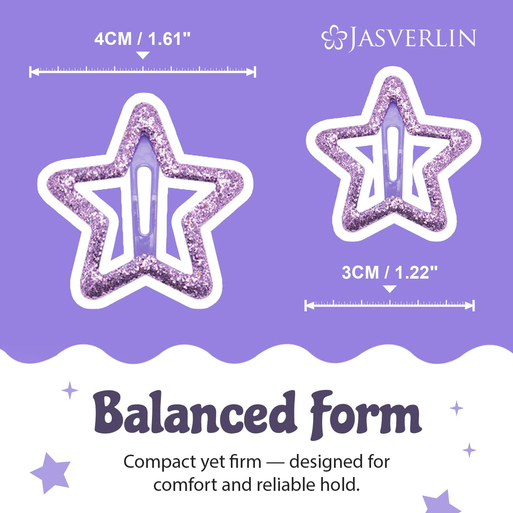 JASVERLIN festival outfit with star clips, playful Y2K accessory