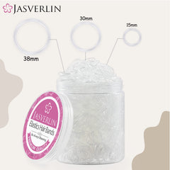 JASVERLIN medium and large elastics side-by-side showing size differences