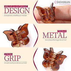 JASVERLIN layout of black brown clear clips displaying color-matching options