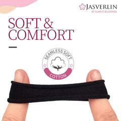 JASVERLIN ponytail on dark hair showing no crease and long-lasting comfort
