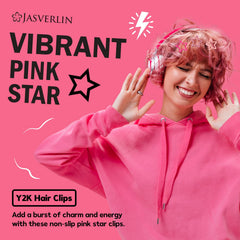 JASVERLIN glitter pink clip texture highlighting sparkle and durable finish