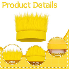 JATEBI close-up of fuzzy yellow strands highlighting soft texture and bounce