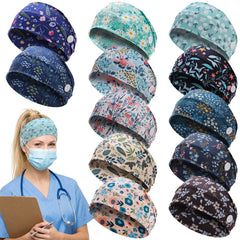 JATEBI headbands front packaging shows 12 dark floral styles and convenience