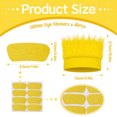 JATEBI glitter sticker sheet detail for quick festive facial accents