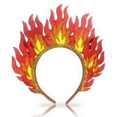 JazSwirl front view flame headband showing bold colors and shape benefits