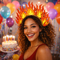 JazSwirl headband worn at festival conveying eye-catching party appeal