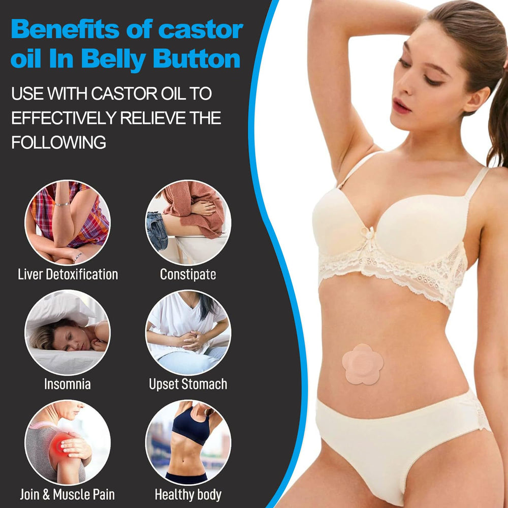 Jconly patch in use on belly button demonstrating secure fit benefit: comfortable wear