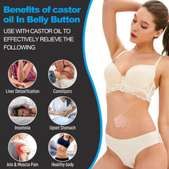 Jconly patch in use on belly button demonstrating secure fit benefit: comfortable wear