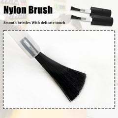 JDBZYDM brushes beside ruler showing compact 45x11mm size for precision