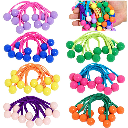 Jeffan front packaging showing 42 colorful double-ball hair ties for easy selection