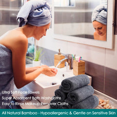 JEFFSUN cloths styled in bathroom highlighting everyday personal care use