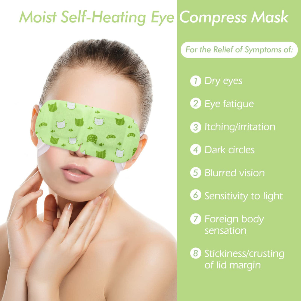 Jekeno mask in use on a reclined person demonstrating soothing warm compress benefit
