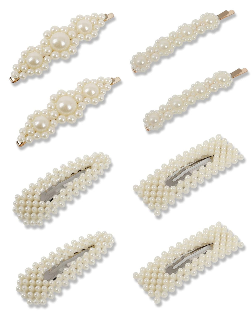 JELIEE front packaging showing eight pearl hair clips for stylish accessorizing