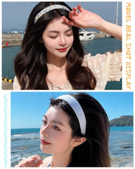 JELIEE faux pearl headband detail highlighting decorative accent and elegance