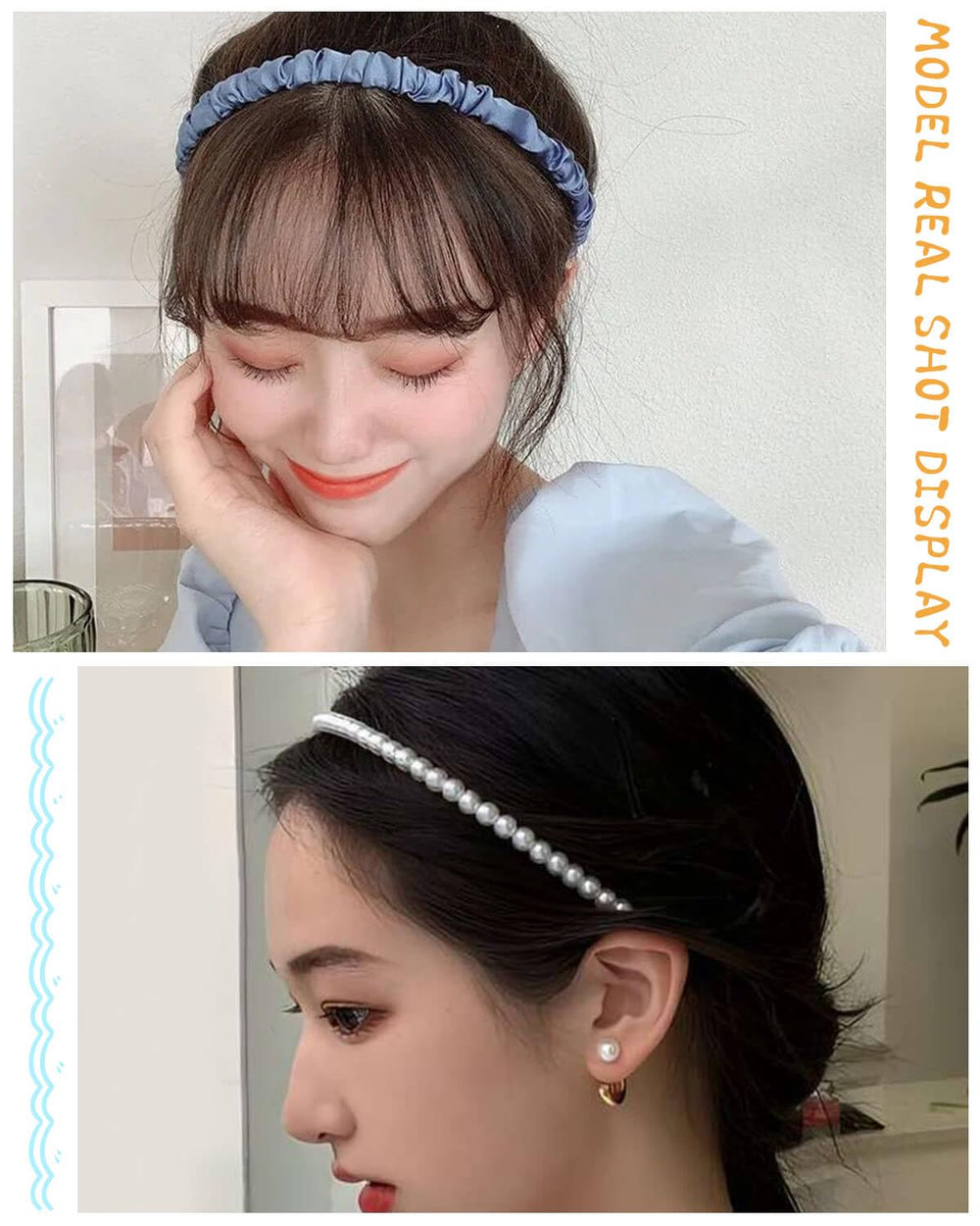 JELIEE twisted and braided headbands side view showing shape and comfort