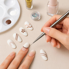 JEONEKID brushes next to coin showing length scale