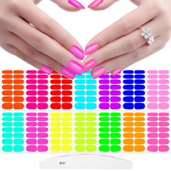 JERCLITY front packaging showing vibrant fluorescent nail wraps and quantity benefit