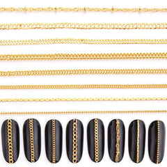 JERCLITY front packaging showing eight gold nail chain strips and convenience