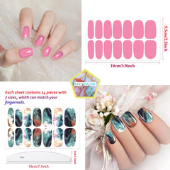 JERCLITY solid color sheet display offering coordinated shades for mixed manicures