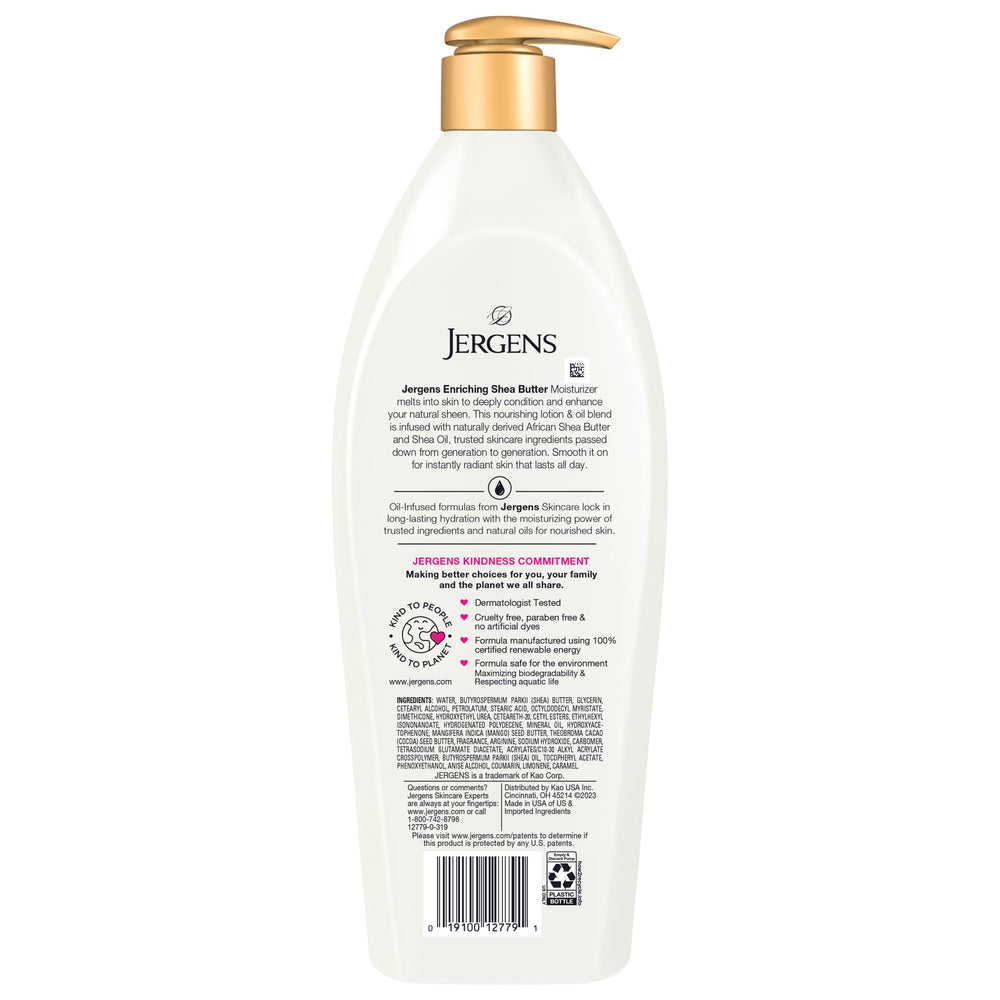 Jergens bottle on bathroom shelf showing everyday routine convenience benefit