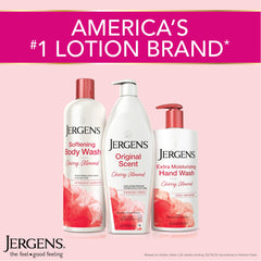 Jergens bottle on bathroom shelf illustrating everyday routine benefit