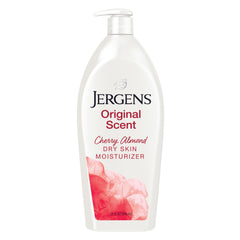 Jergens front packaging showing cherry almond scent and volume benefit