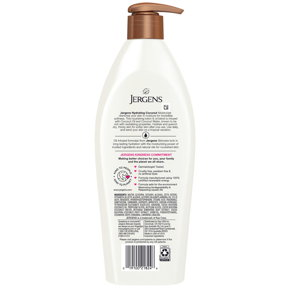 Jergens bottle on bathroom shelf in lifestyle scene for daily moisturizing ritual