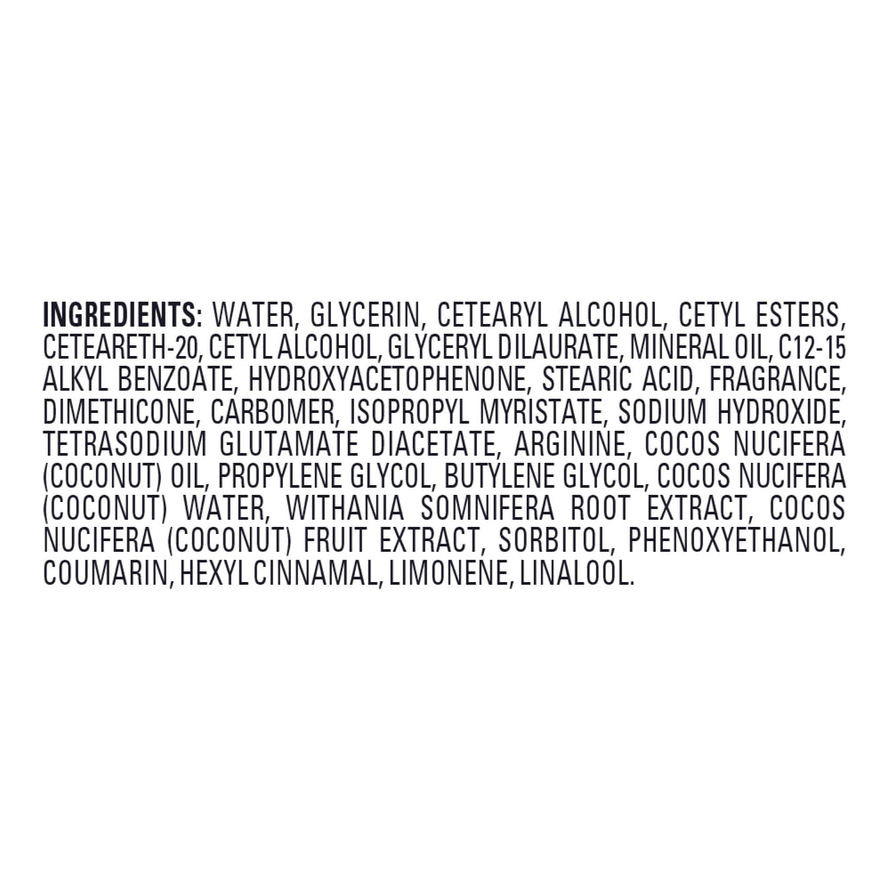 Jergens with coconuts image highlighting coconut oil and water nourishing benefits