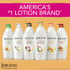 Jergens bottle beside ruler to show 16.8 oz size for long-lasting supply