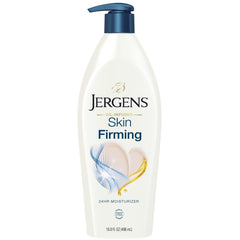 Jergens front bottle view showing firming lotion for quick identification and hydration benefits