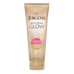 Jergens front packaging 7.5 oz showing product and confident daily glow