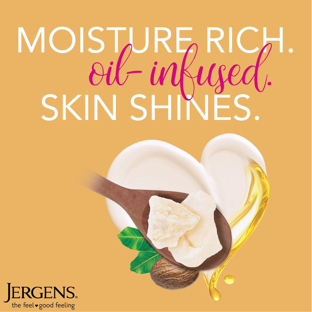 Jergens applied to hands demonstrating immediate softening benefit