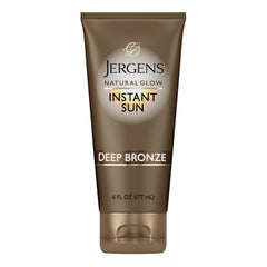 jergens front packaging showing bottle and label benefit of instant bronzing