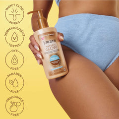 Jergens bottle tucked inside beach bag suggesting travel-ready, everyday use