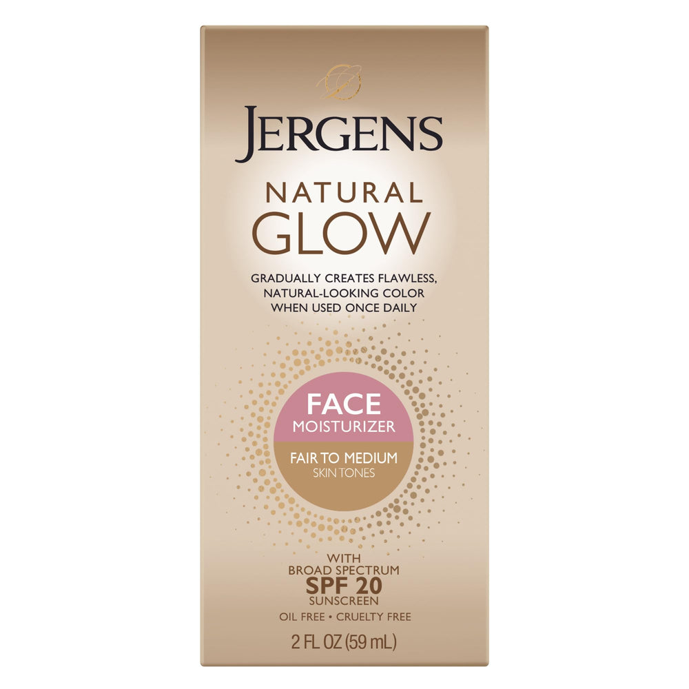 Jergens bottle front packaging showing SPF 20 and gradual color benefit