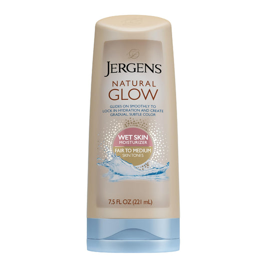 Jergens bottle front packaging showing product and benefits