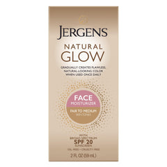 Jergens bottle front packaging showing SPF 20 and gradual color benefit