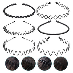 JERLITU front view of six-pack metal headbands showing neat compact package and convenience