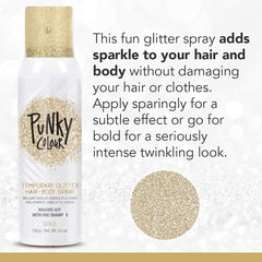 Jerome Russell Punky gold on skin application highlighting quick washable glow