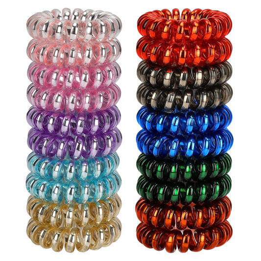 JessLab front packaging showing 20 lustrous spiral hair ties and product clarity benefit