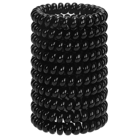 JessLab front packaging showing ten assorted spiral hair ties and benefits