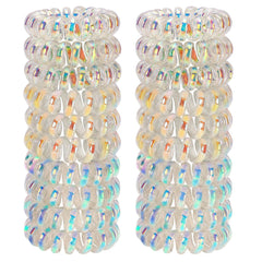 JessLab front view of 20-piece spiral hair ties showing variety and secure hold