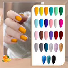 JEWHITENY fan of colorful bottles laid flat to display the full shade range and choices