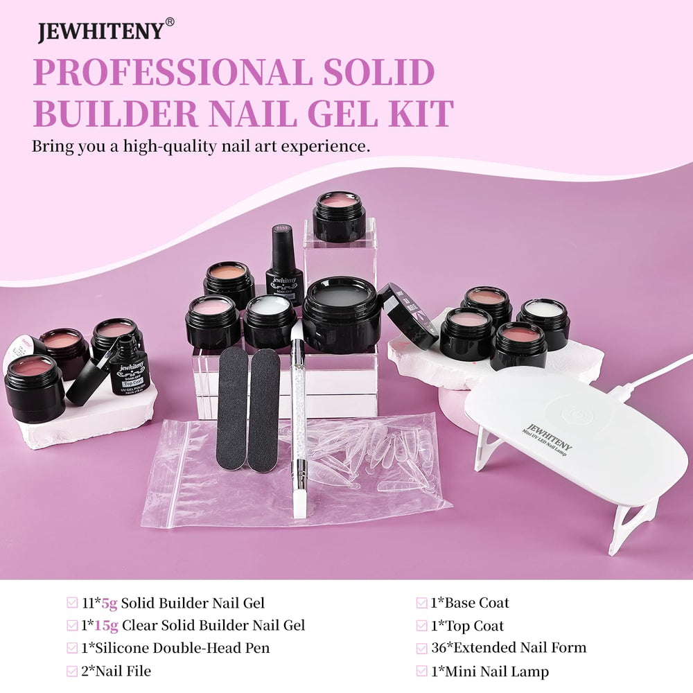 JEWHITENY colorful gel pots arranged to display 11 vibrant shades and variety