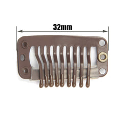 JFFX single 32mm snap clip front view showing slim profile and neat look