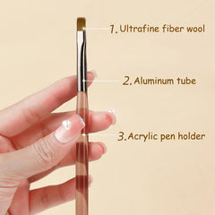 JFIYUOMCI brush next to fingers showing compact size and travel-ready convenience