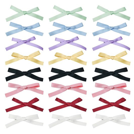 JGQUR front view of 24-piece bow pack shows color variety and portability benefit