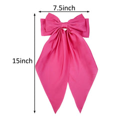 JGQUR bow clipped to ponytail displaying style and comfortable hold